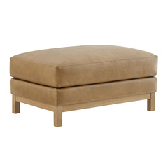 Roscoe Toast Vegan Leather Ottoman - Ornate Home