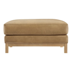 Roscoe Toast Vegan Leather Ottoman - Ornate Home