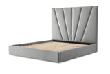 Rose Chrome/Gray Queen Lift Up Storage Bed