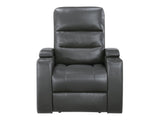 Rose Hill Gray Power Reclining Chair w/ Power Headrest - Ornate Home