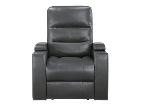 Rose Hill Gray Power Reclining Chair w/ Power Headrest - Ornate Home