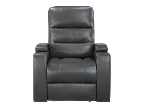 Rose Hill Gray Power Reclining Chair w/ Power Headrest - Ornate Home