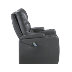 Rose Hill Gray Power Reclining Chair w/ Power Headrest - Ornate Home