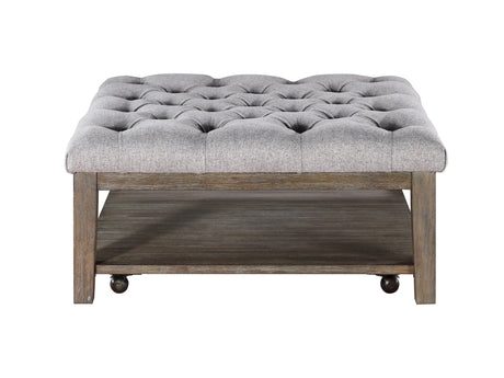 Roseboro Wire Brushed Dark Gray Cocktail Table - Ornate Home