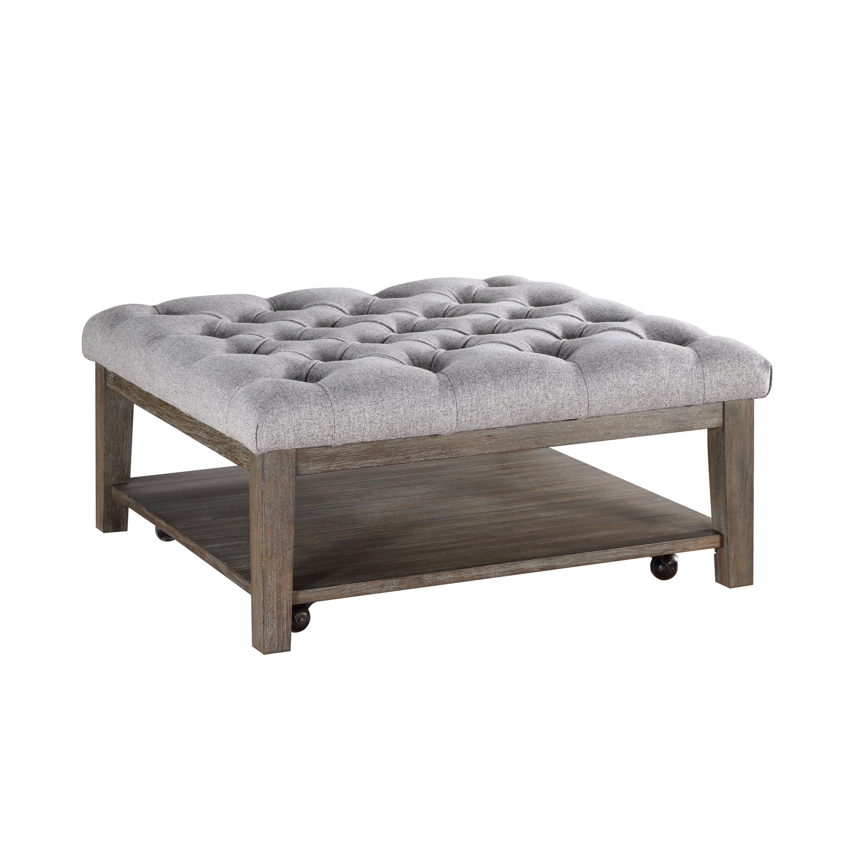 Roseboro Wire Brushed Dark Gray Cocktail Table - Ornate Home