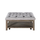 Roseboro Wire Brushed Dark Gray Cocktail Table - Ornate Home