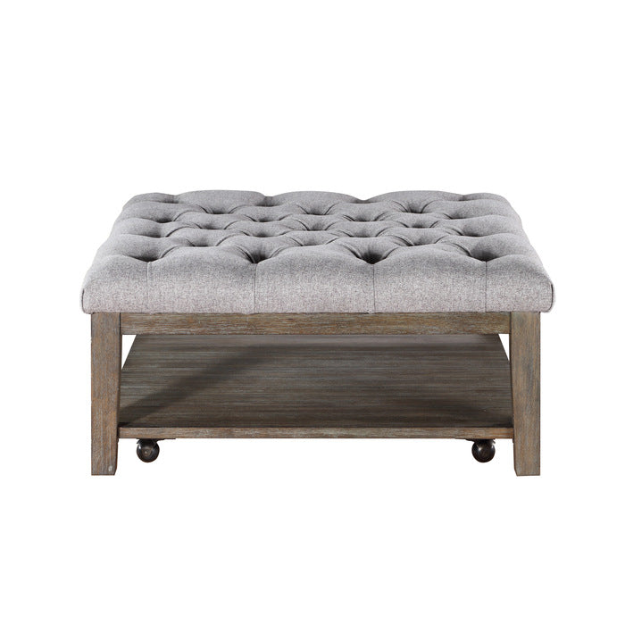 Roseboro Wire Brushed Dark Gray Cocktail Table - Ornate Home