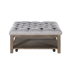 Roseboro Wire Brushed Dark Gray Cocktail Table - Ornate Home