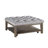 Roseboro Wire Brushed Dark Gray Cocktail Table - Ornate Home