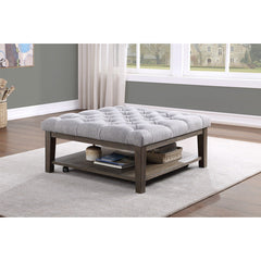Roseboro Wire Brushed Dark Gray Cocktail Table - Ornate Home