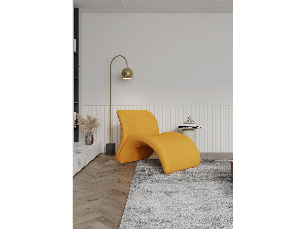 Rosebud Accent Chair in Yellow (set of 2) - Ornate Home