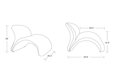 Rosebud Accent Chair in Yellow (set of 2) - Ornate Home
