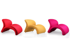 Rosebud Multi Colored Accent Chair in Red, Fuchsia Pink and Yellow (set of 3) - Ornate Home