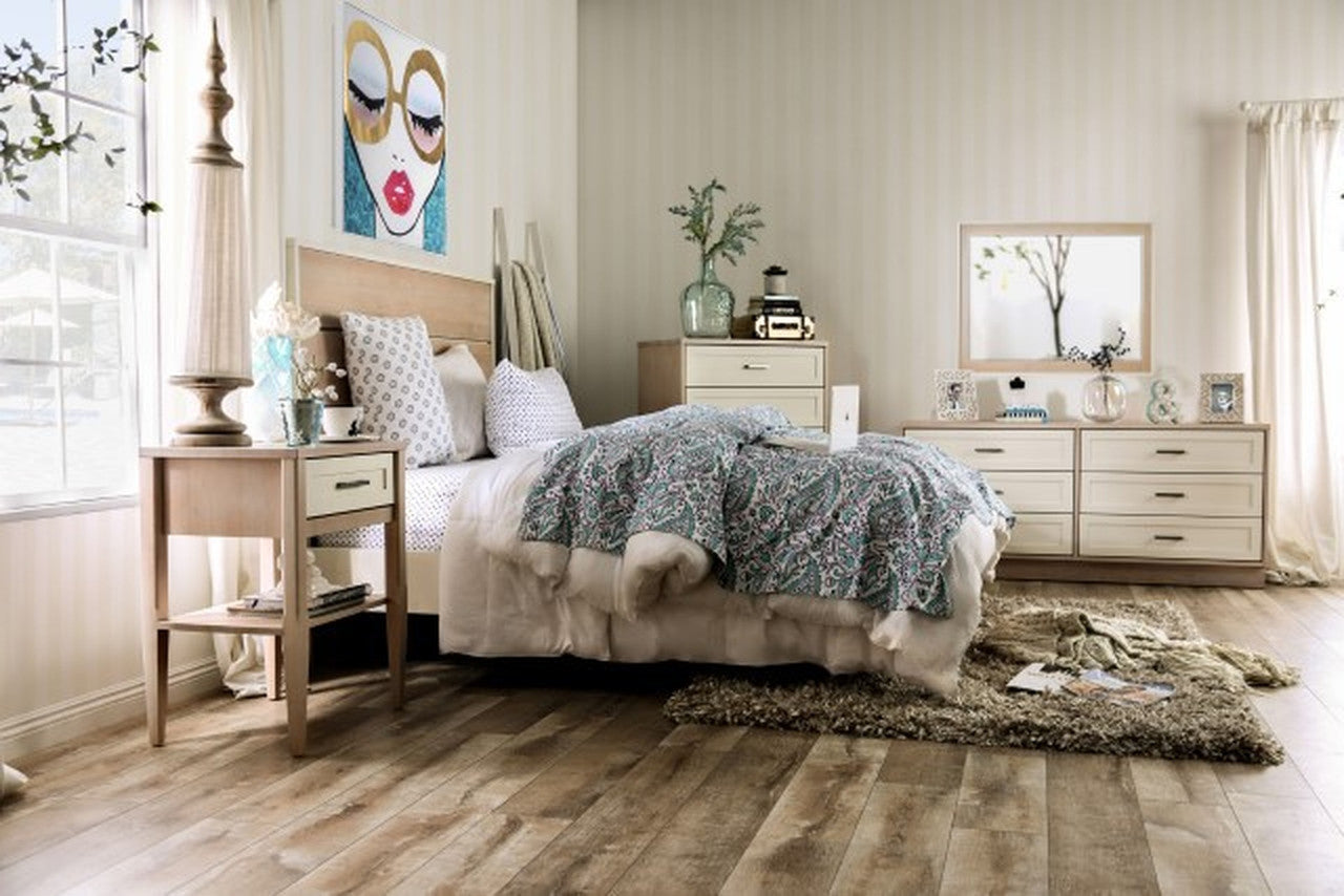 Roseburg Sunbleached/White Cal.King Bed - Ornate Home