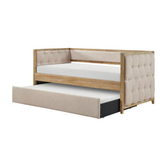 Roseburg Wire Brushed Natural / Beige Daybed with Trundle - Ornate Home