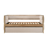 Roseburg Wire Brushed Natural / Beige Daybed with Trundle - Ornate Home