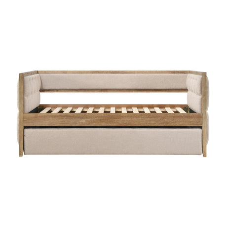 Roseburg Wire Brushed Natural / Beige Daybed with Trundle - Ornate Home