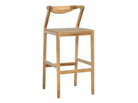 Rosel Natural/Taupe Outdoor Barstool - Ornate Home