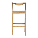 Rosel Natural/Taupe Outdoor Barstool - Ornate Home