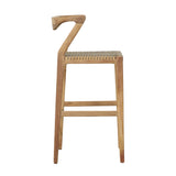 Rosel Natural/Taupe Outdoor Barstool - Ornate Home