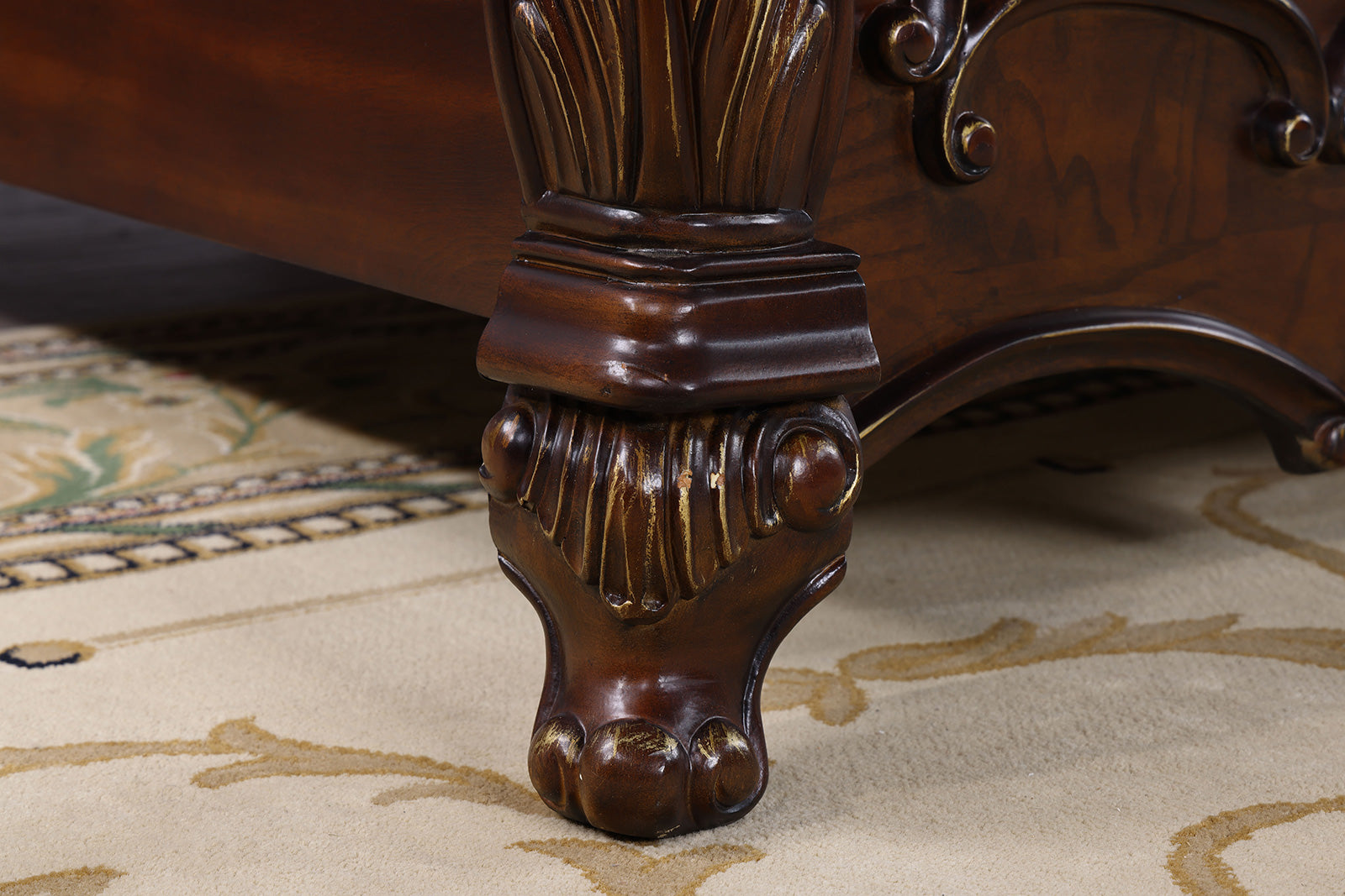 Roselli Dark Cherry 4 Pc. Queen Bedroom Set - Ornate Home