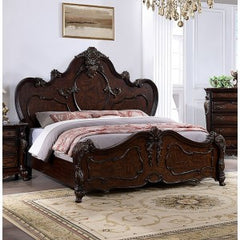 Roselli Dark Cherry 4 Pc. Queen Bedroom Set - Ornate Home
