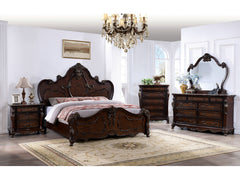 Roselli Dark Cherry 5 Pc. Queen Bedroom Set w/ 2NS - Ornate Home
