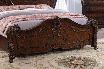 Roselli Dark Cherry Queen Bed - Ornate Home