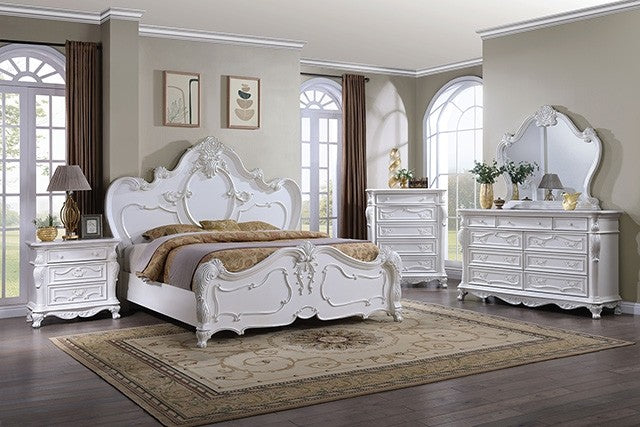 Roselli White Queen Bed - Ornate Home