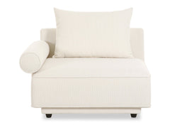 Rosello White Left Arm Facing Chair - Ornate Home
