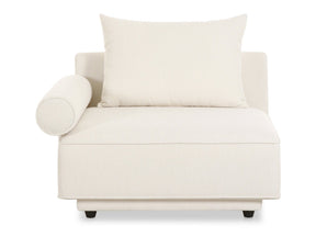 Rosello White Left Arm Facing Chair - Ornate Home