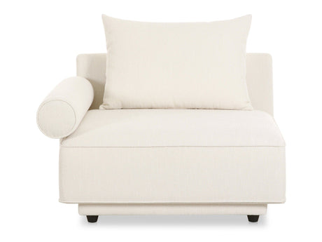 Rosello White Left Arm Facing Chair - Ornate Home