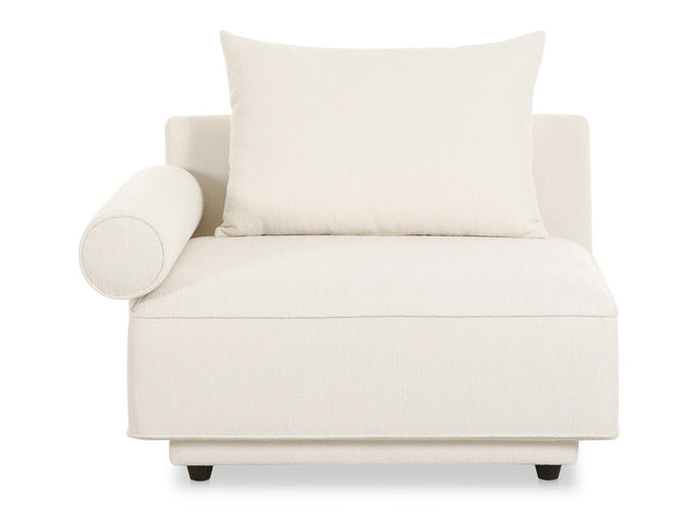 Rosello White Left Arm Facing Chair - Ornate Home