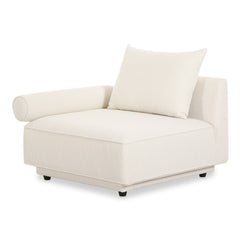 Rosello White Left Arm Facing Chair - Ornate Home