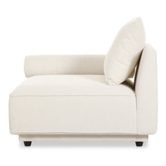 Rosello White Left Arm Facing Chair - Ornate Home