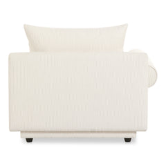 Rosello White Left Arm Facing Chair - Ornate Home
