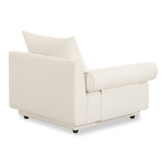 Rosello White Left Arm Facing Chair - Ornate Home