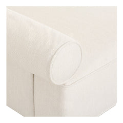 Rosello White Left Arm Facing Chair - Ornate Home