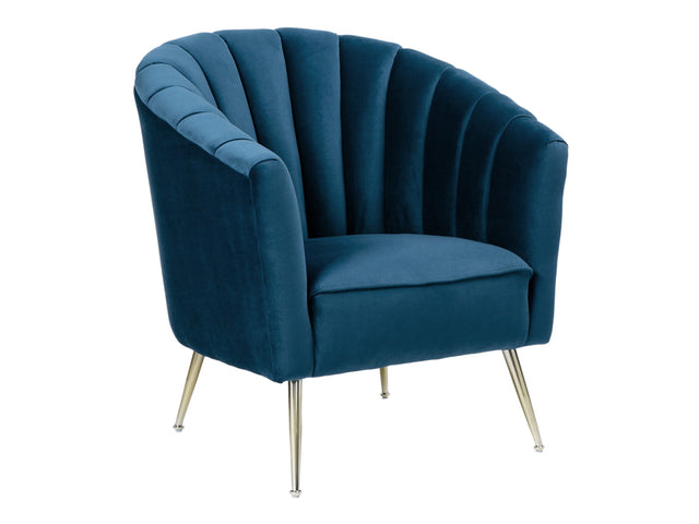 Rosemont Accent Chair in Blue and Gold - Ornate Home