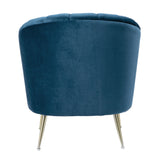 Rosemont Accent Chair in Blue and Gold - Ornate Home