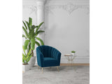 Rosemont Accent Chair in Blue and Gold (set of 2) - Ornate Home