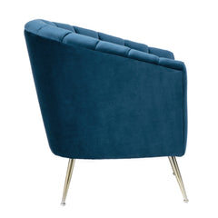 Rosemont Accent Chair in Blue and Gold (set of 2) - Ornate Home