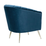 Rosemont Accent Chair in Blue and Gold (set of 2) - Ornate Home
