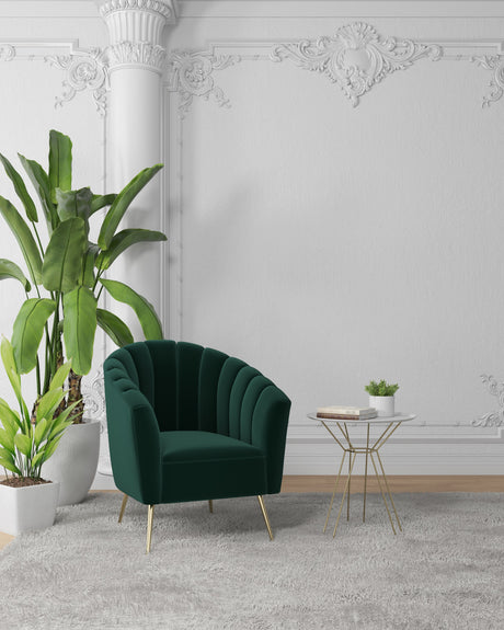 Rosemont Accent Chair in Green and Gold - Ornate Home