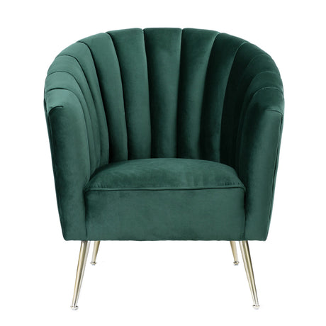 Rosemont Accent Chair in Green and Gold - Ornate Home