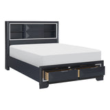 Rosemont Midnight Blue Eastern King Platform Bed - Ornate Home