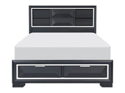 Rosemont Midnight Blue Queen Platform Bed - Ornate Home