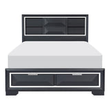 Rosemont Midnight Blue Queen Platform Bed - Ornate Home