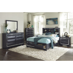 Rosemont Midnight Blue Queen Platform Bed - Ornate Home