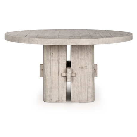 Rosemount Whitewash Round Dining Table - Ornate Home